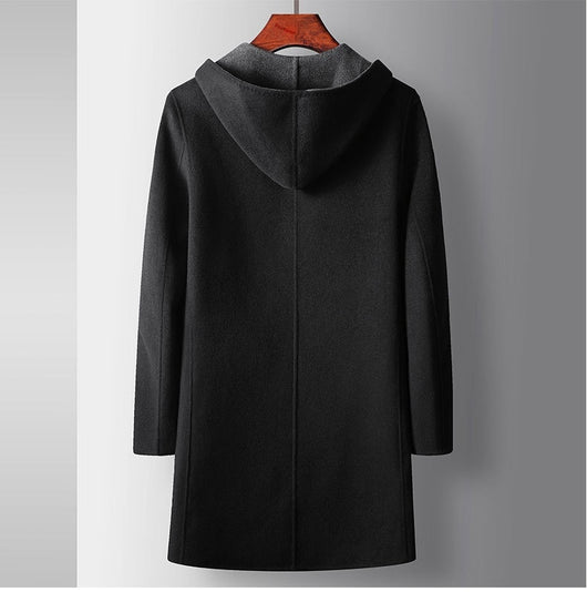 Abrigo de Lana Reversible para Hombre con Capucha - Image 17