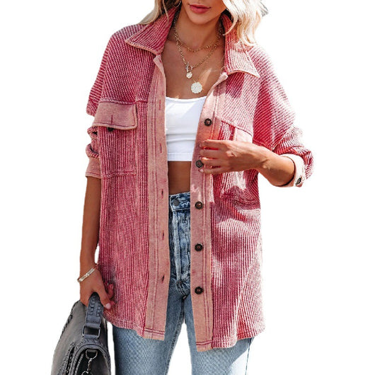 Cardigan Largo de Lana para Mujer con Solapa y Mangas Largas - Image 11