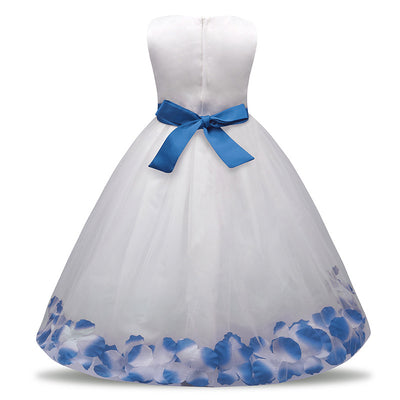 Vestido de Princesa Infantil con Malla Floral - Image 14