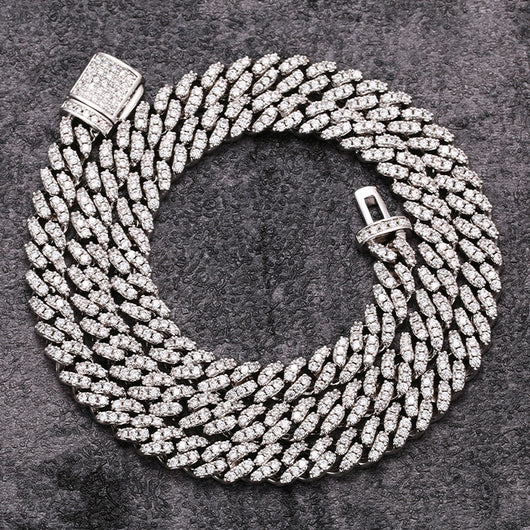 Pulsera de Plata S925 con Zirconia 6mm y Cierre de Caja - Estilo Hip Hop - Image 3