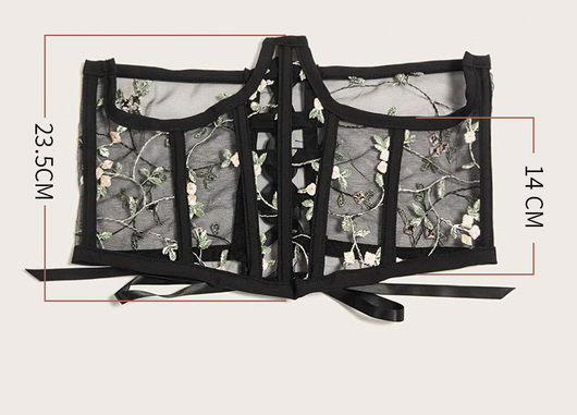 Faja Reductora Femenina con Malla Elástica y Detalles Bordados - Image 6
