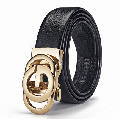 Cinturón de Cuero Genuino para Hombre con Diseño Calado - Image 4