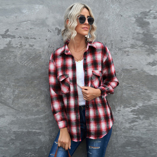 Cardigan Holgado de Cuello Abierto Talla Media