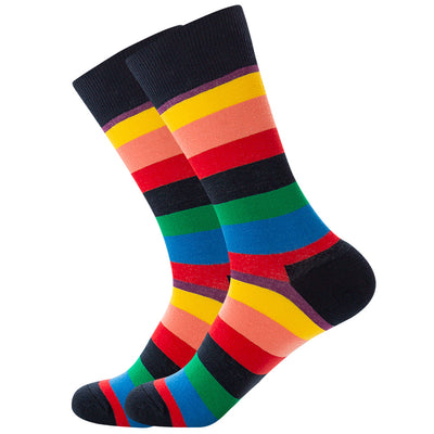 Calcetines Hip-hop a Rayas de Tubo Medio con Personalidad - Image 12