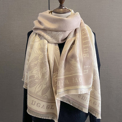 Bufanda Térmica Reversible Estampada - Chal Grueso Doble Faz - Image 17