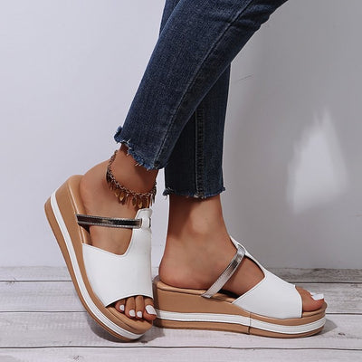 Sandalias Cuña Punta Abierta Casual para Mujer - Image 8