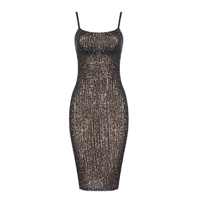 Vestido Elegante con Lentejuelas y Espalda Ajustada Reductora - Image 9