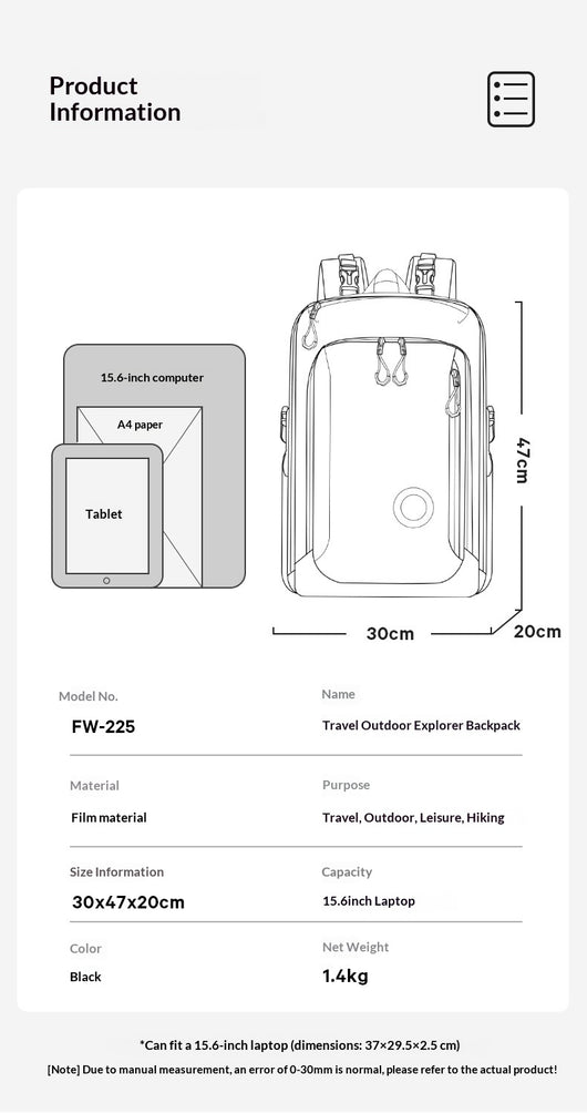 Mochila de Viaje de Gran Capacidad para Hombre - Aventuras al Aire Libre - Image 21