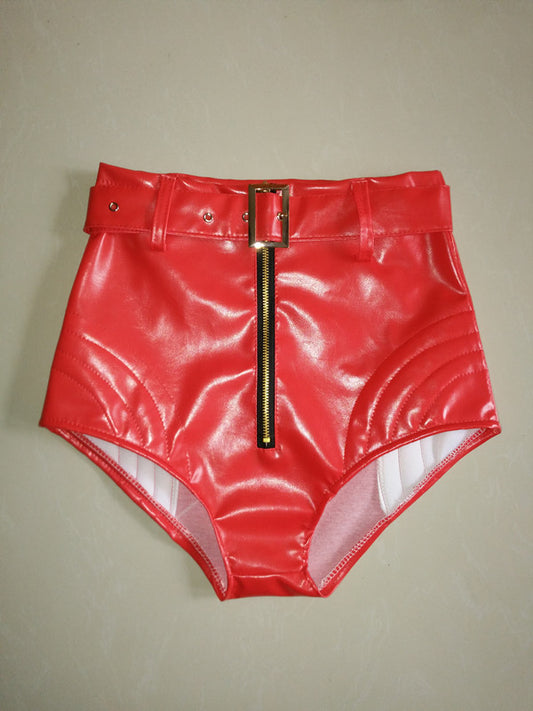 Shorts Talle Alto Fluorescente Ajustados para Mujer - Image 2