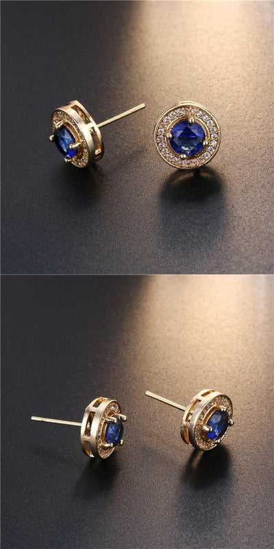 Aretes Hombre Circonita Diamante Completo Cielo Estrellado Redondos - Image 11