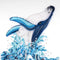 Cuadro de Ballena Tejida a Mano - Arte Decorativo Artesanal 20 Pulgadas