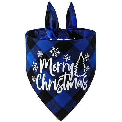 Pañuelo Triangular Navideño para Mascotas - Babero Absorbente Cuadros - Image 4