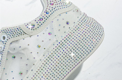 Tenis Casuales Respirable con Detalles de Cristales y Cordones - Image 9
