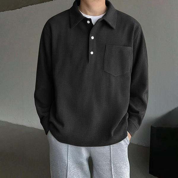 Camisa Casual Retro Americana de Corte Clásico