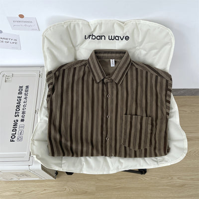 Camisa Retro Oversize de Manga Larga para Hombre - Image 4
