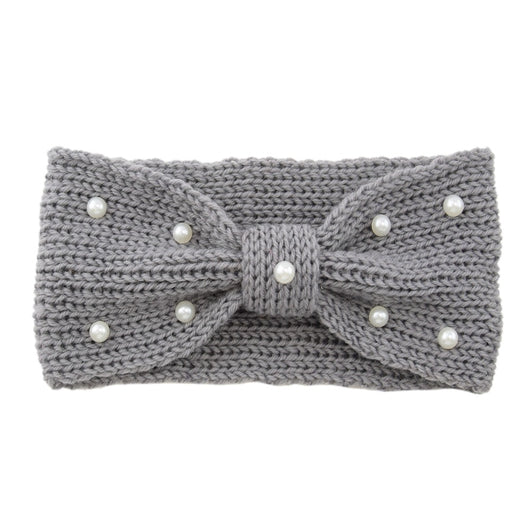 Diadema Tejida de Lana con Moño de Perlas para Mujer - Image 26