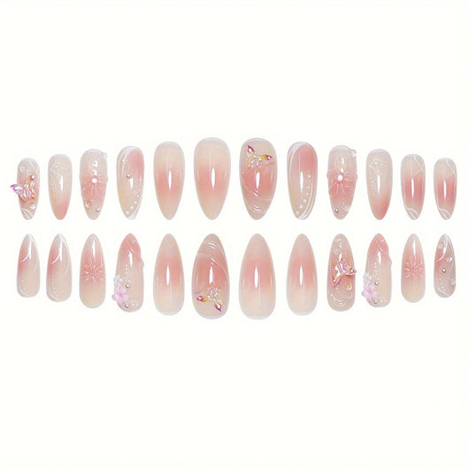 Uñas Postizas Almendra Sweet Cool - Diseño Elegante y Duradero - Image 3