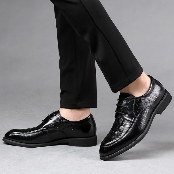 Zapatos de Cuero Cowhide Estilo Coreano Talla 36 - Punta Aguda Transpirables para Hombre