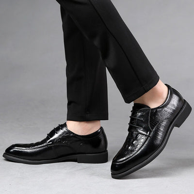 Zapatos de Cuero Cowhide Estilo Coreano Talla 36 - Punta Aguda Transpirables para Hombre