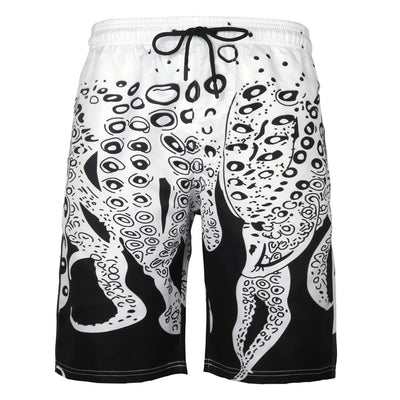 Pantalones de Playa Hombre Shorts Casuales Pulpo Talla Grande - Image 10