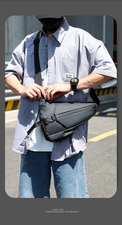 Bolsa Pecho Motociclista Derm Men Triangle - Crossbody Versátil - Image 24