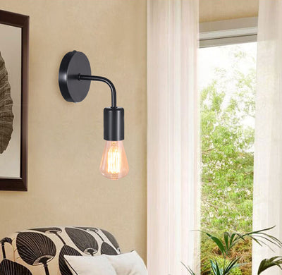 Lámpara de Pared Nórdica Minimalista Hierro y Madera - Image 8