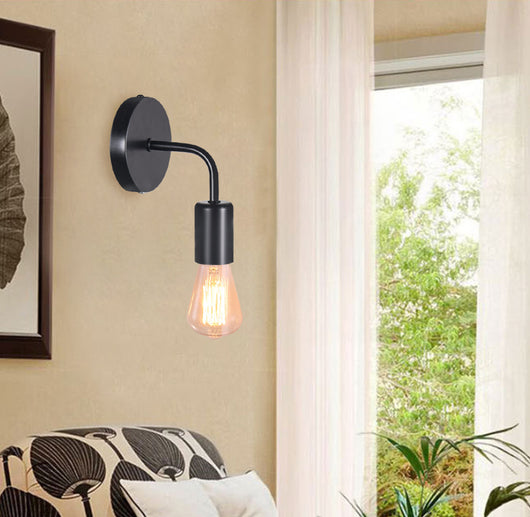 Lámpara de Pared Nórdica Minimalista Hierro y Madera - Image 8