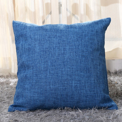 Funda de Almohada de Lino Natural Color Sólido para Sofá y Cama - Image 7