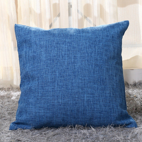 Funda de Almohada de Lino Natural Color Sólido para Sofá y Cama - Image 7