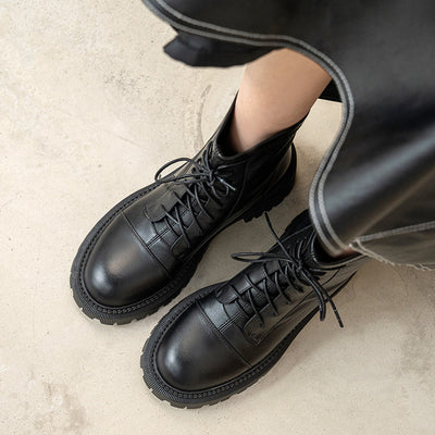 Botas Martin Mujer Suela Gruesa Estilo Británico - Image 10