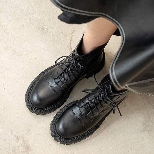 Botas Martin Mujer Suela Gruesa Estilo Británico - Image 10