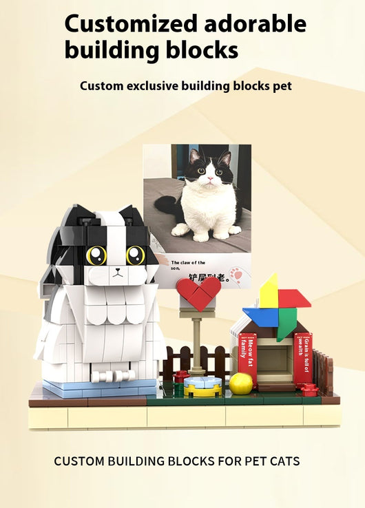 Bloques de Construcción Mascota Personalizada - Figura de Perro y Gato - Image 34