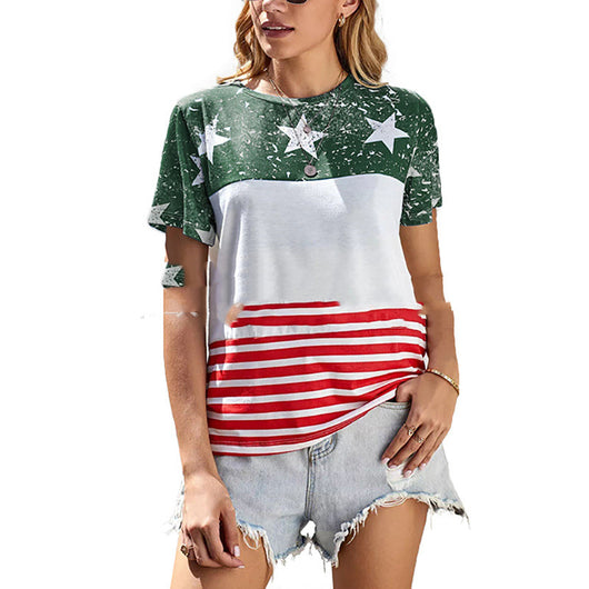 Camiseta Rayada Estampada para Mujer - Diseño Fresco y Cómodo - Image 3