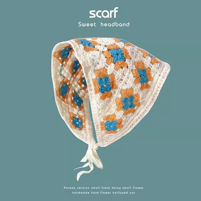 Pañuelo Triangular Tejido a Mano - Bandana Dulce para Mujer - Image 19