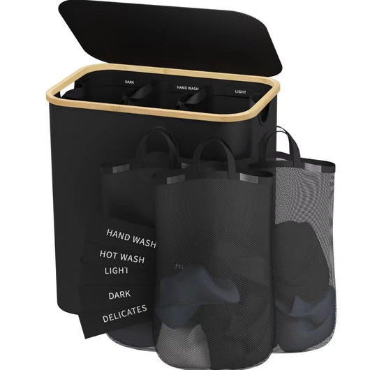 Canasta Plegable para Ropa Sucia con Tapa y Protección Antipolvo - Image 17