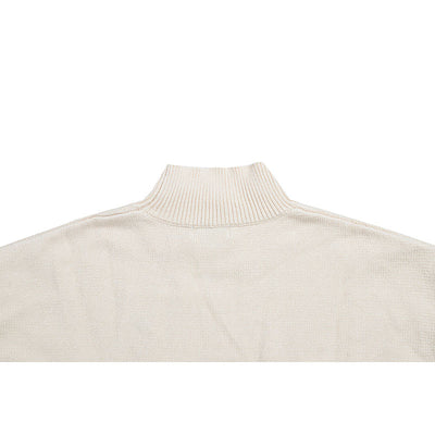 Suéter con Cuello Alto y Bordado Floral Ajustado - Image 7