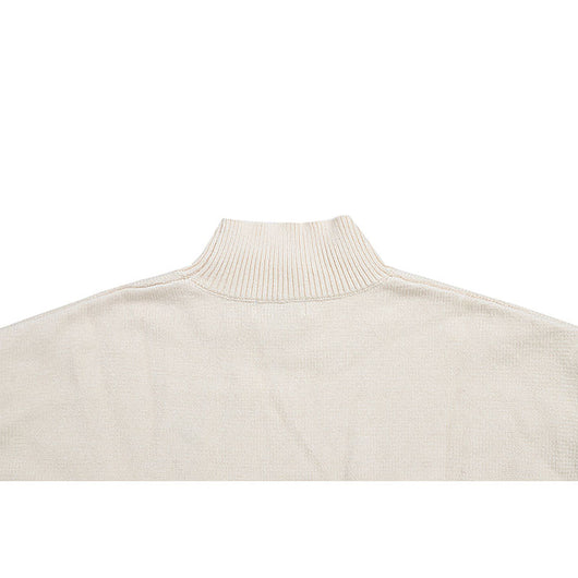 Suéter con Cuello Alto y Bordado Floral Ajustado - Image 7