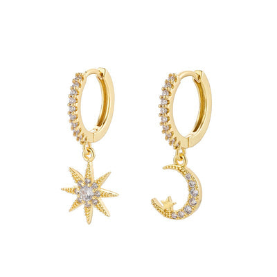 Aretes Asimétricos de Luna y Estrella - Image 8
