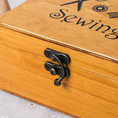 Caja de Costura Portátil de Madera con Agujas y Accesorios - Image 3
