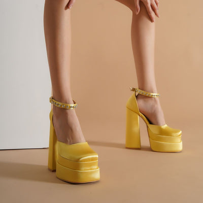 Tacones Plataforma 14cm con Brillantes Cristal - Image 45