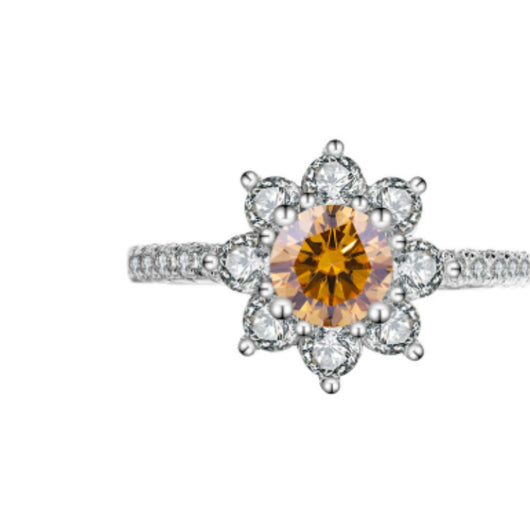 Anillo de Plata 925 con Moissanita Floral para Mujer - Image 7