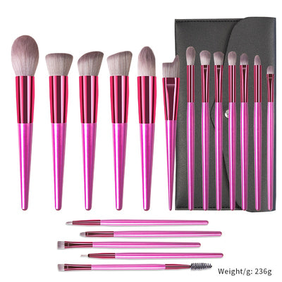 Set de 18 Brochas de Maquillaje Profesional con Mango de Madera Maciza - Image 10