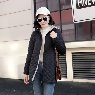 Chaqueta Puffer Acolchada Talla Grande con Forro Polar y Lana de Cordero - Image 8