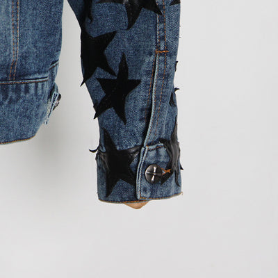 Chaqueta Denim Desgarrada con Solapa Estrella para Mujer - Image 12
