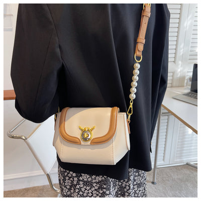 Bolsa Mensajera Pequeña con Textura y Combinación de Colores para Mujer - Image 15