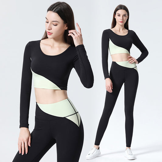 Conjunto de Yoga Manga Larga para Mujer con Soporte de Pecho - Image 2
