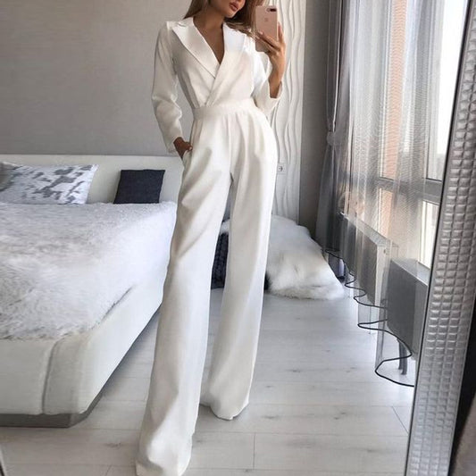 Jumpsuit Entallado para Mujer Primavera - Diseño Moderno en Colores Sólidos