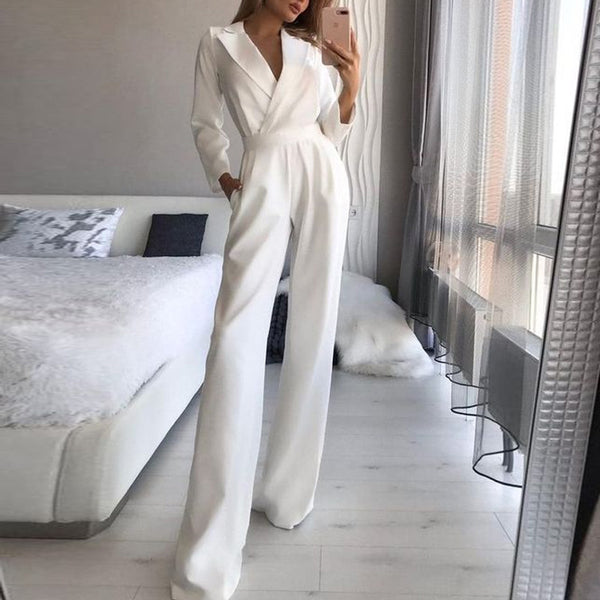 Jumpsuit Entallado para Mujer Primavera - Diseño Moderno en Colores Sólidos