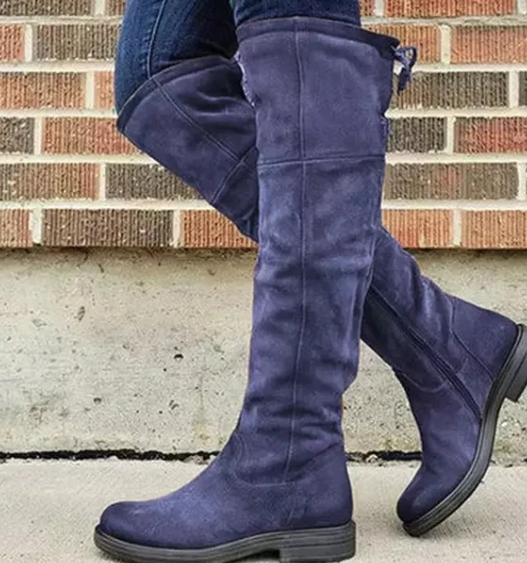 Botas de Cuero Impermeables para Mujer - Tacón Bajo Elegante - Image 10