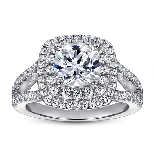 Anillo de Diamante Simulado con Circón Incrustado para Compromisos - Image 5